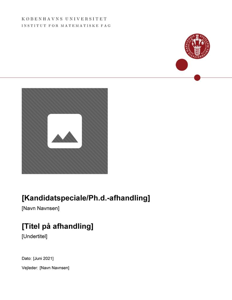 Specialer og rapporter - UCPH MATH