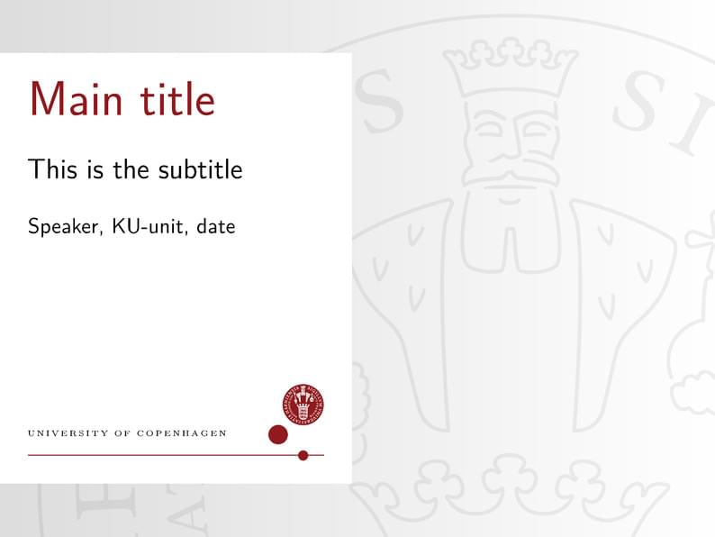 Beamer small (4:3) - UCPH