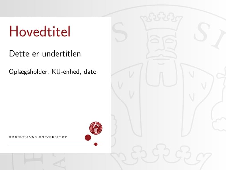 Beamer lille (4:3) - UCPH