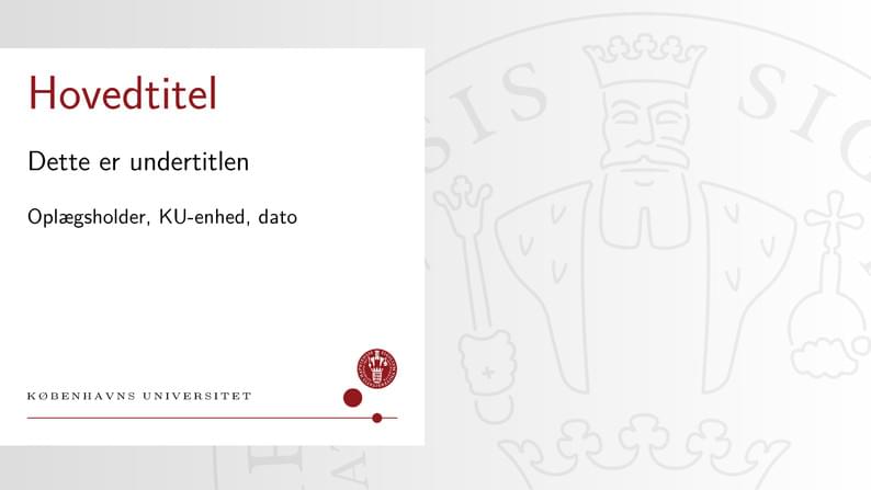 Beamer lille (16:9)  - UCPH