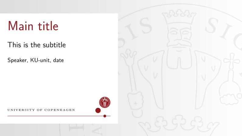 Beamer small (16:9) - UCPH