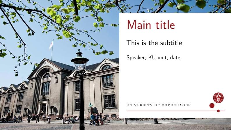 Beamer full (16:9) - UCPH