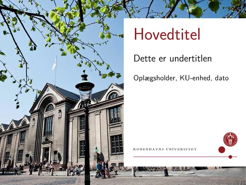 Beamer fuld (4:3) - UCPH