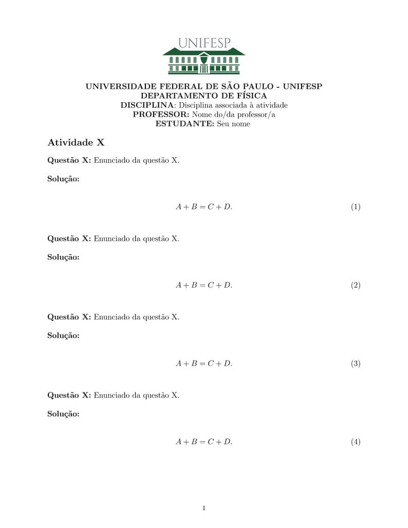 Atividade - UNIFESP - Template