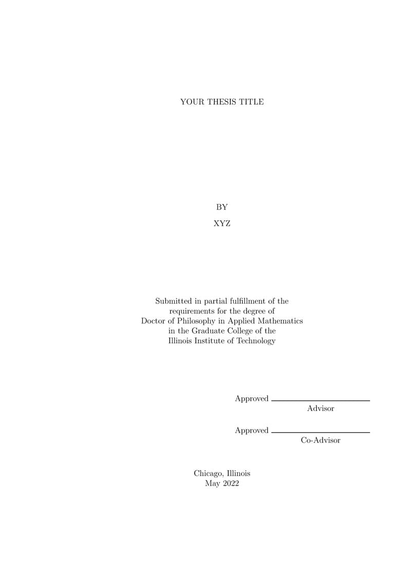 PhD Thesis Template - Illinois Institute of Technology