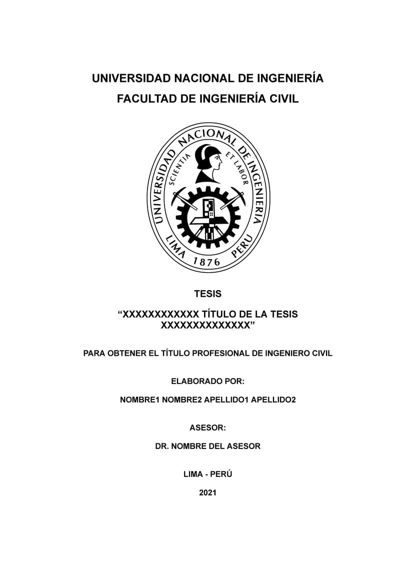 Tesis UNI Template -  Universidad Nacional de Ingeniería