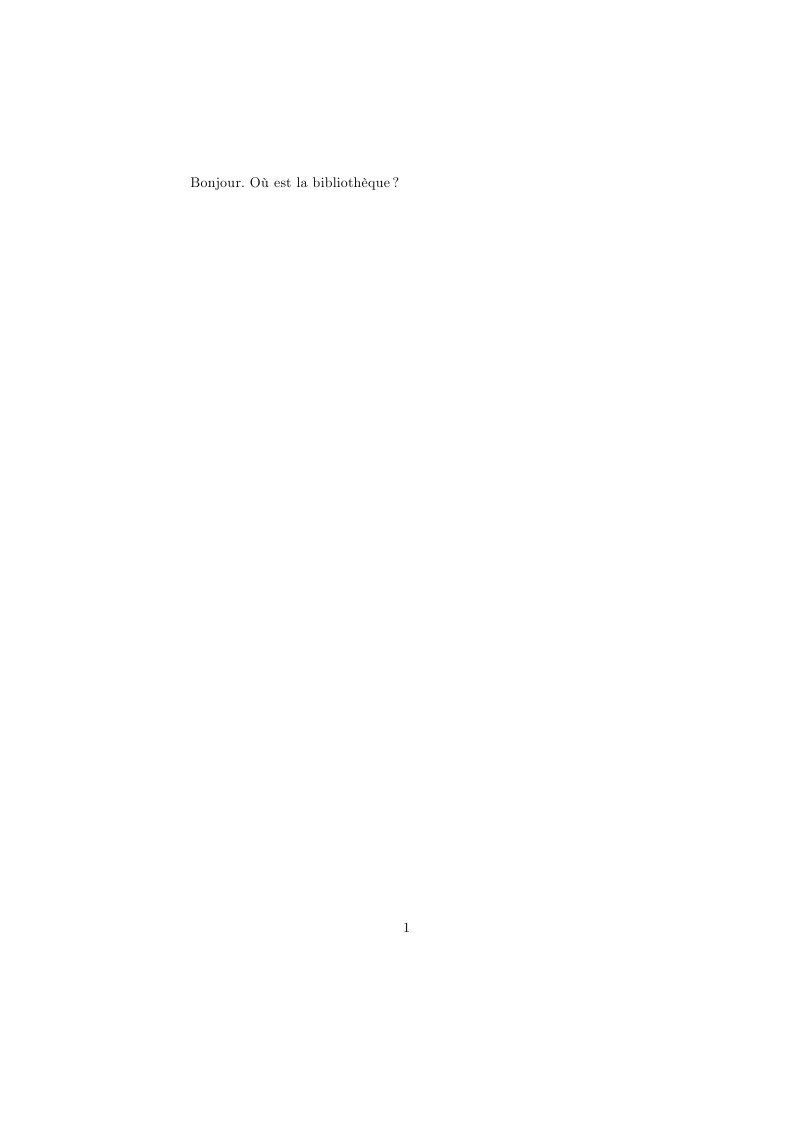 How to use French accents in LaTeX