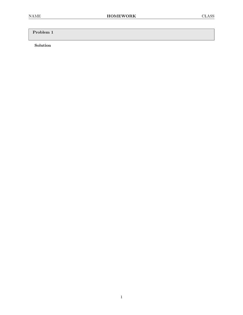 CHR Homework Template