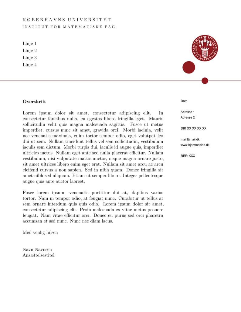 Brevpapir - UCPH MATH