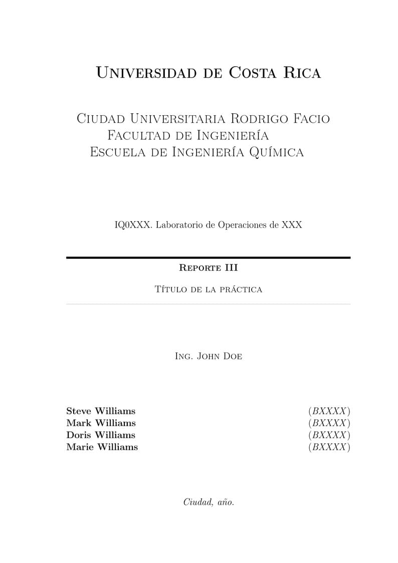 Report's Template for Chemical Engineers (UCR)