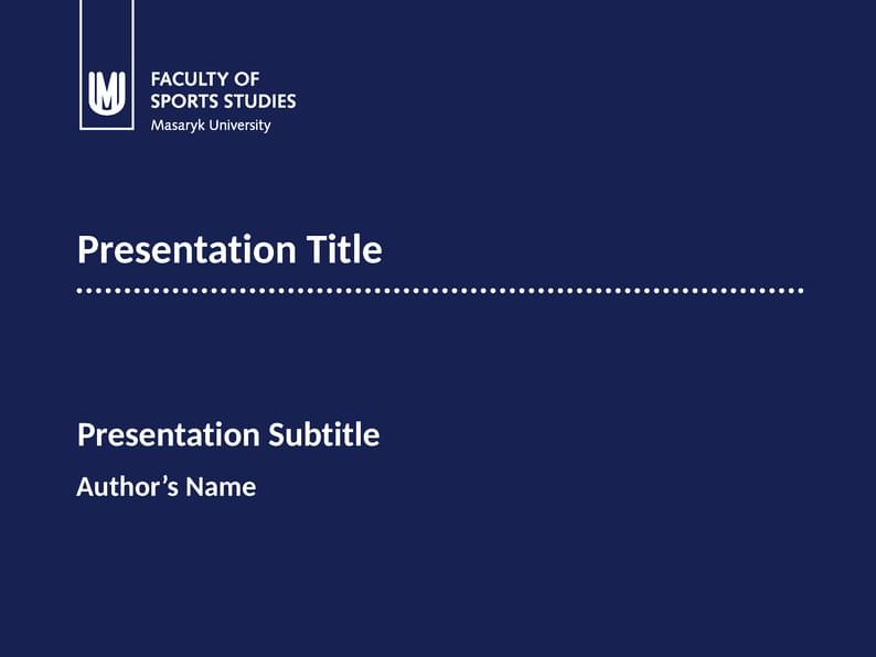 Fibeamer for the Faculty of Sports Studies at the Masaryk University in Brno