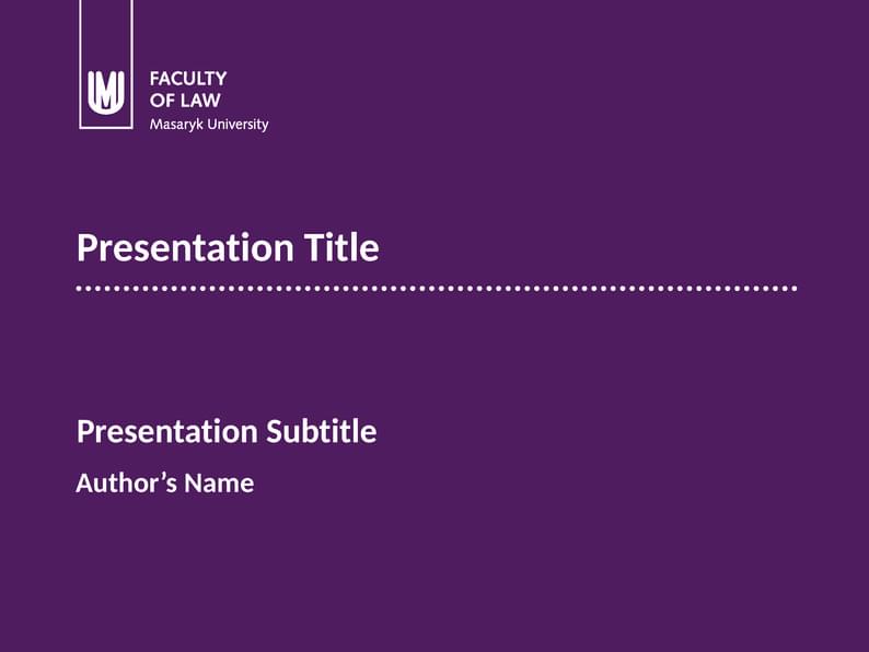 Fibeamer for the Faculty of Law at the Masaryk University in Brno