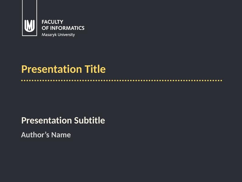 Fibeamer for the Faculty of Informatics at the Masaryk University in Brno