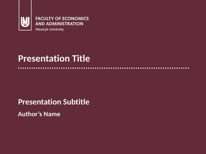 Fibeamer for the Faculty of Economics and Administration at the Masaryk University in Brno