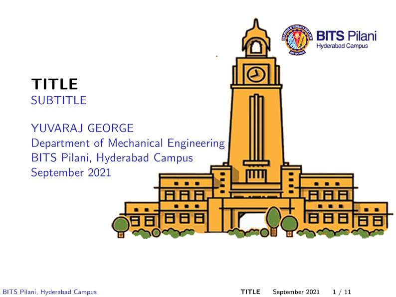 BITS Hyderabad PPT