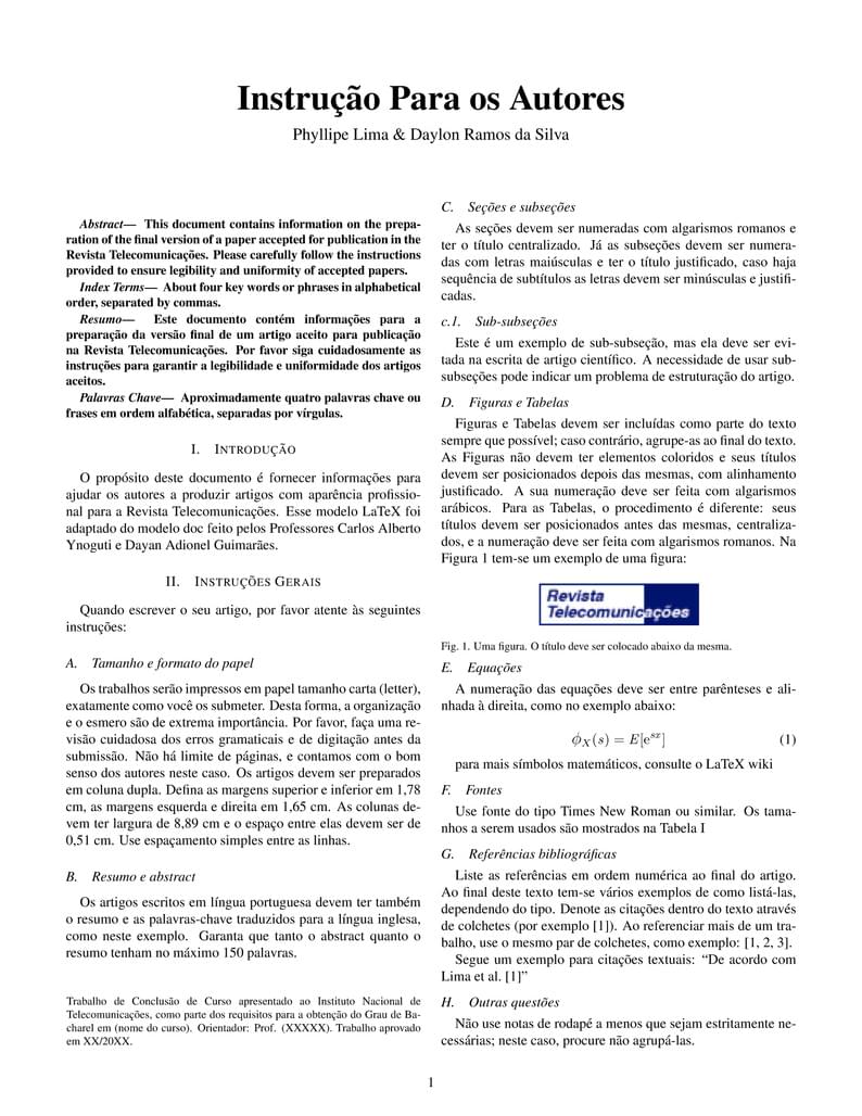 Modelo INATEL TCC GRADUACAO