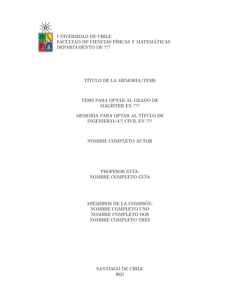 Memoria-Tesis / FCFM / UChile