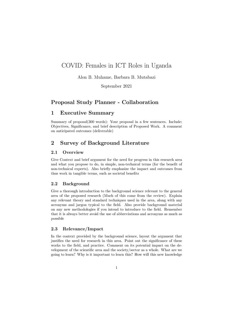 Research Proposal