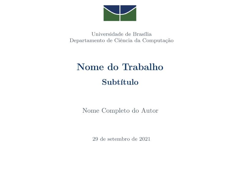 Modelo Apresentação - UNB -