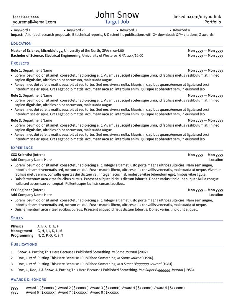Entry-level Resume Template