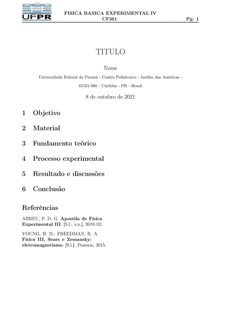 Relatório UFPR (Física)