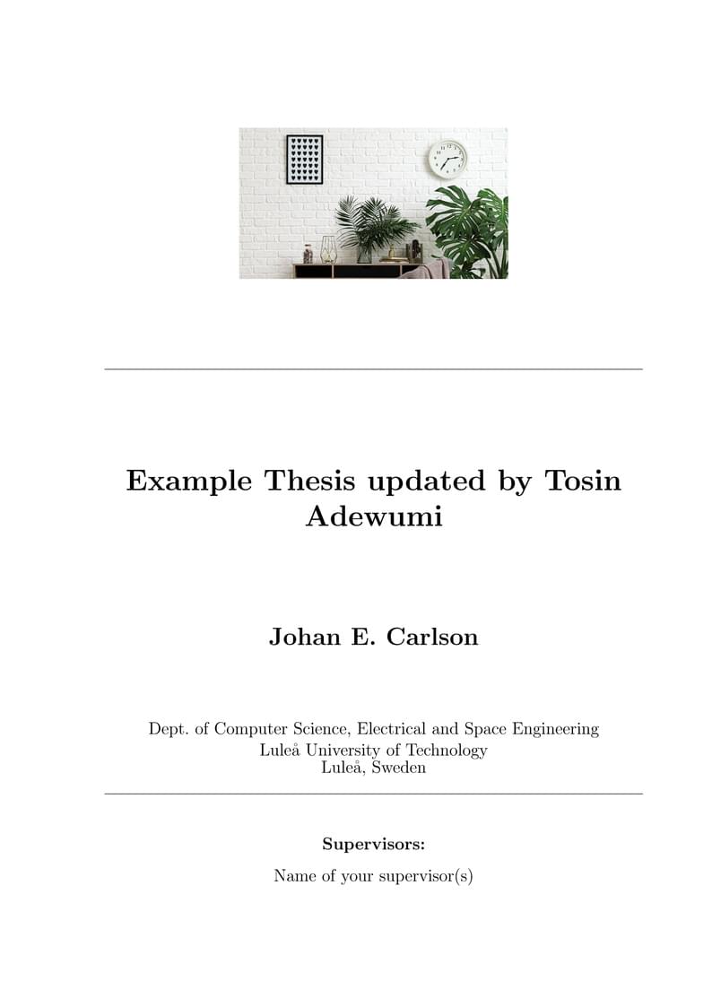 LTU SRT Thesis Template