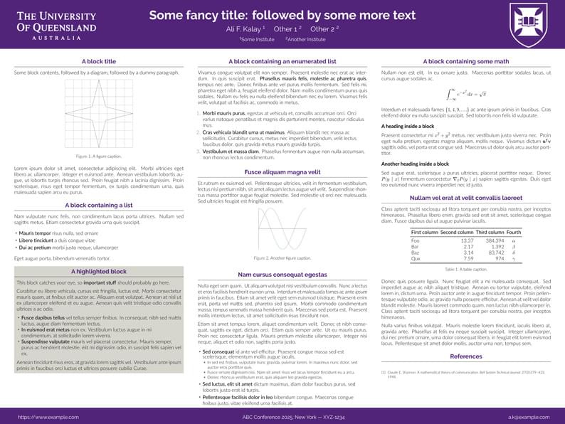 UQ Beamerposter Template