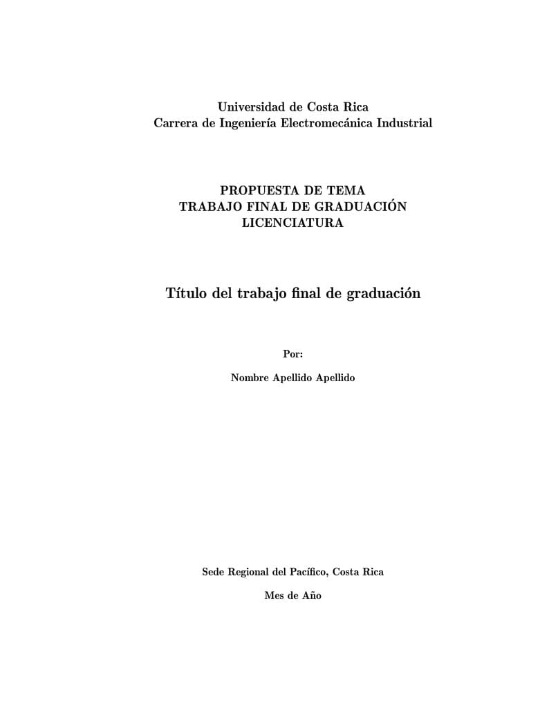 Plantilla - Propuesta TFG Licenciatura IEI