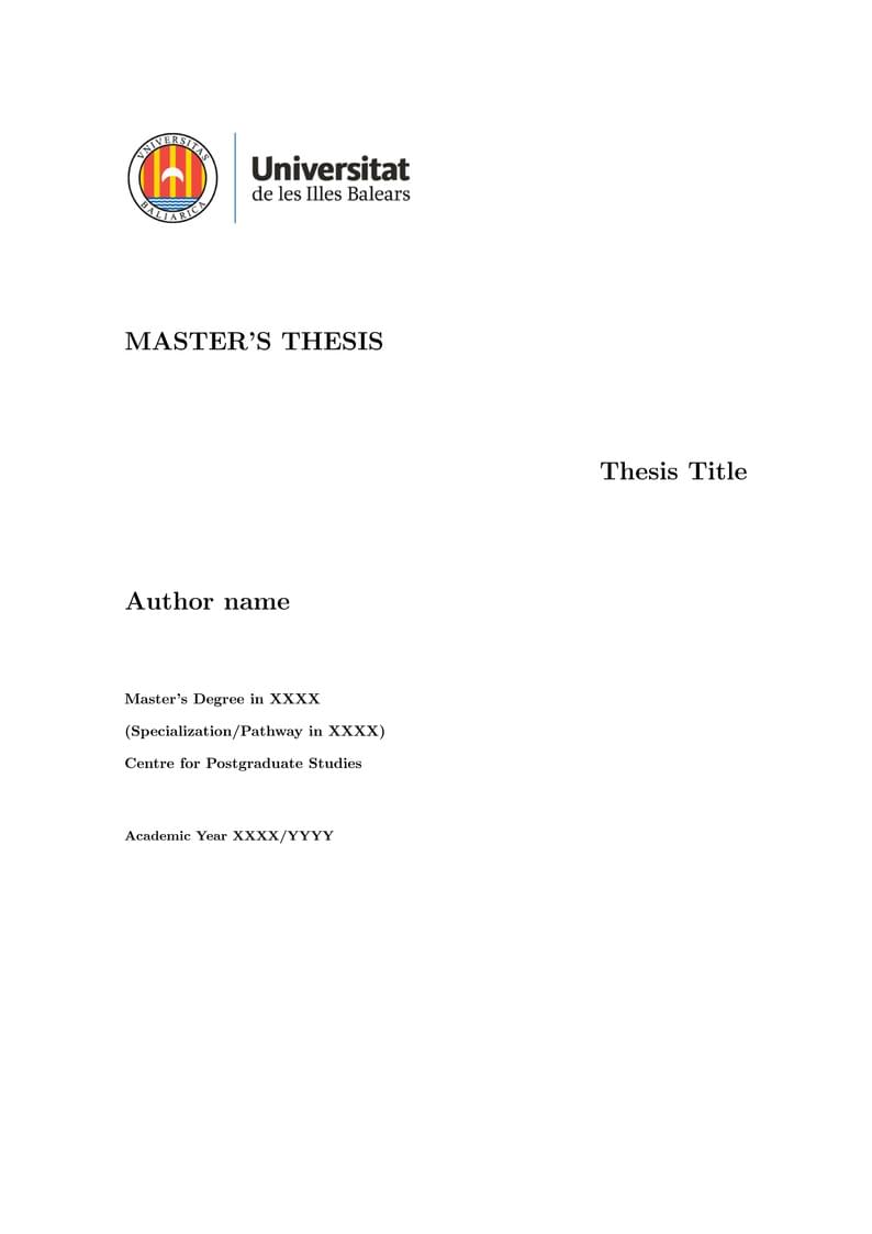 LaTeX Template for TFG/TFM in the University of the Balearic Islands (UIB)