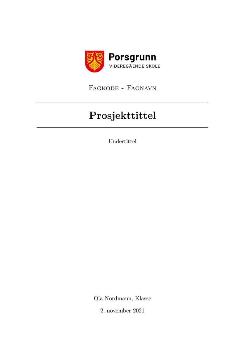 Forskningsoppgave - Mal