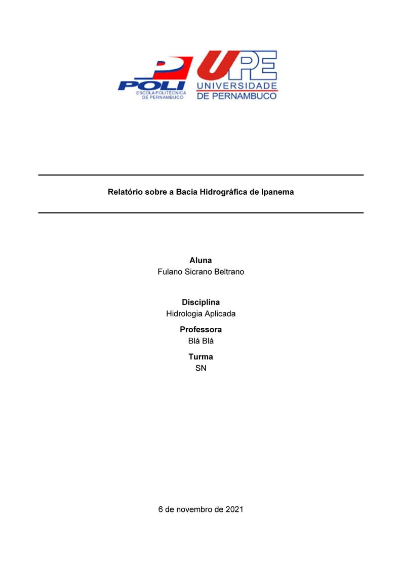 Relatorio Trabalho UPE