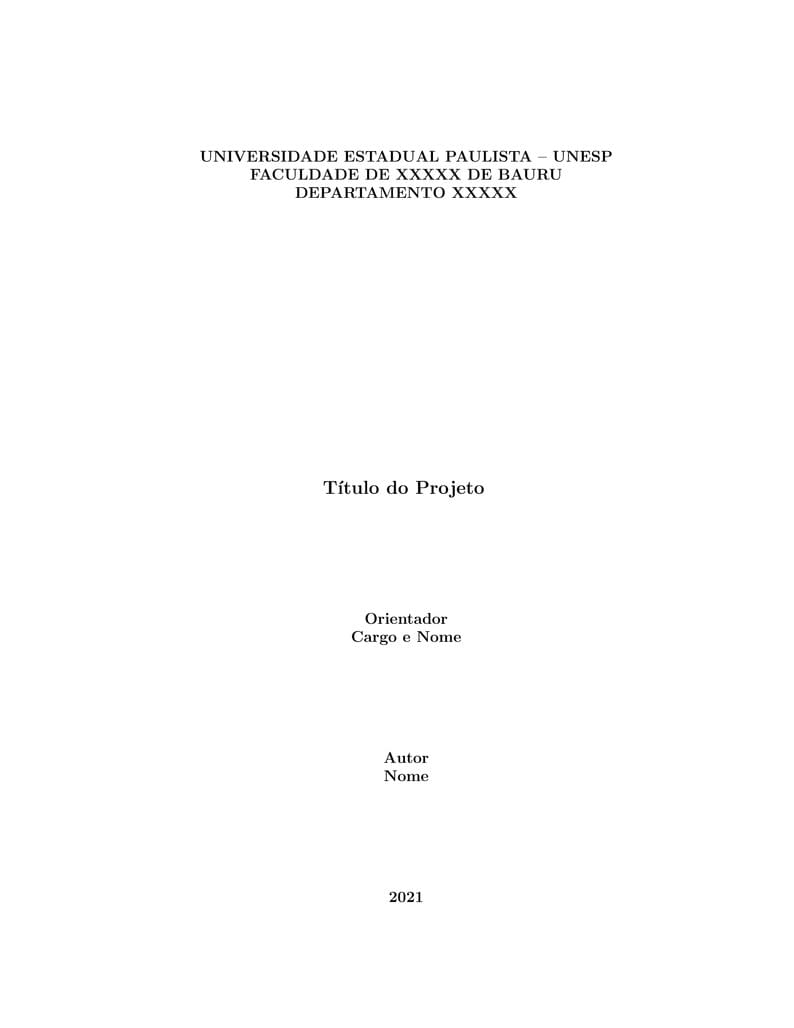 Projeto de Pesquisa 2021 - ICSB UNESP Bauru