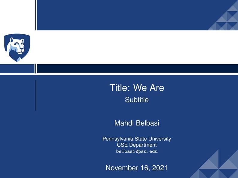 PSU Beamer Template