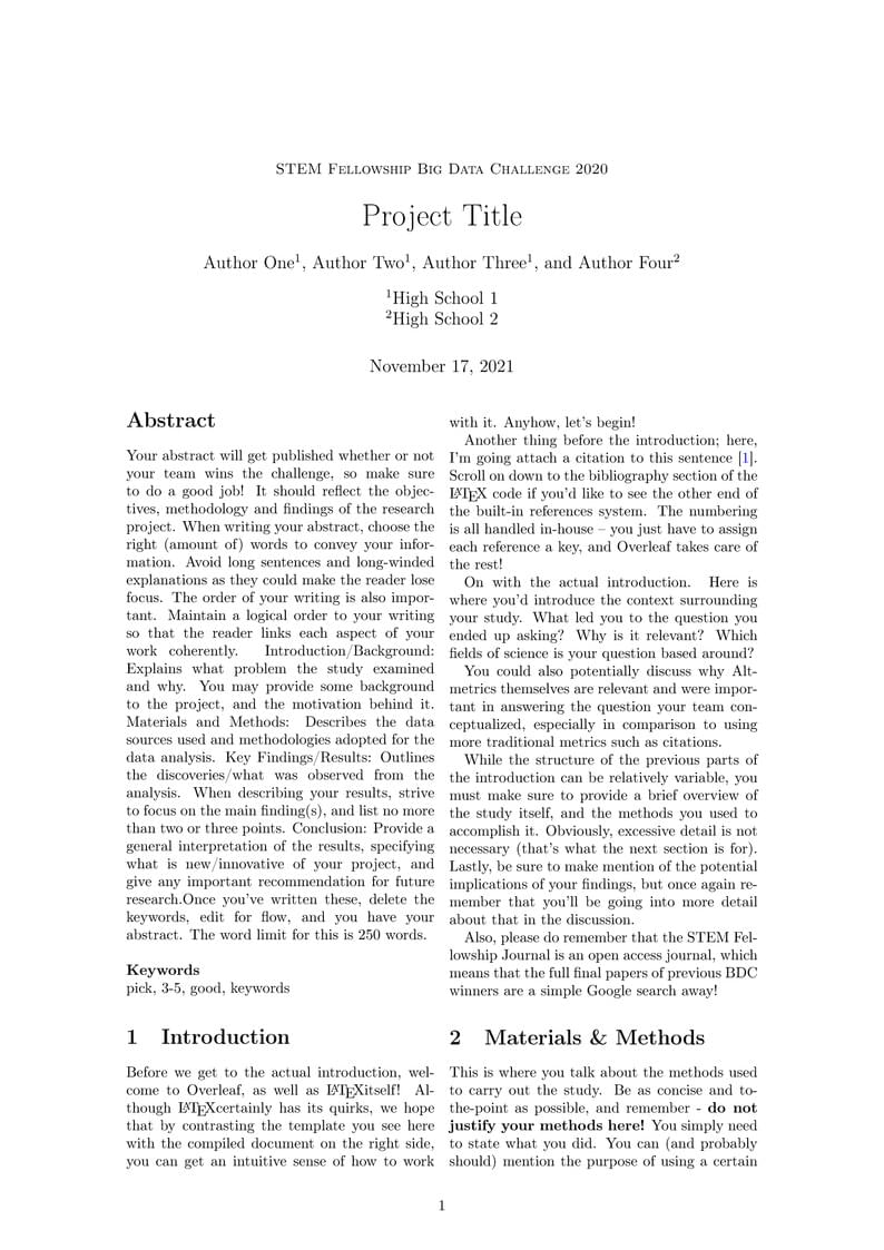 HSBDC 2021-2022 Project Report Template