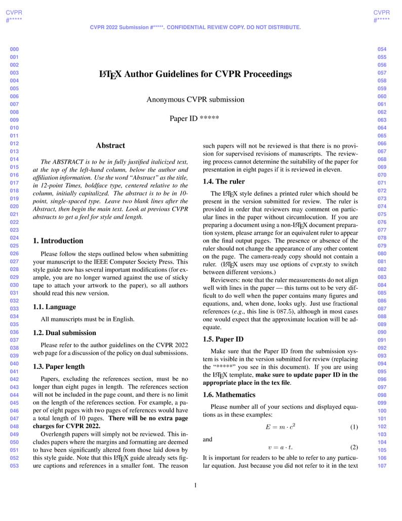 CVPR 2022 Author Kit