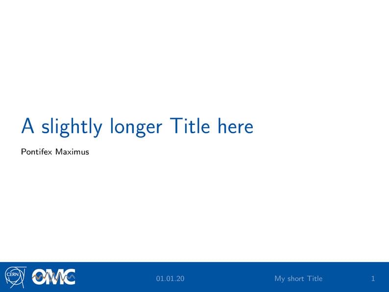 OMC Presentation Template