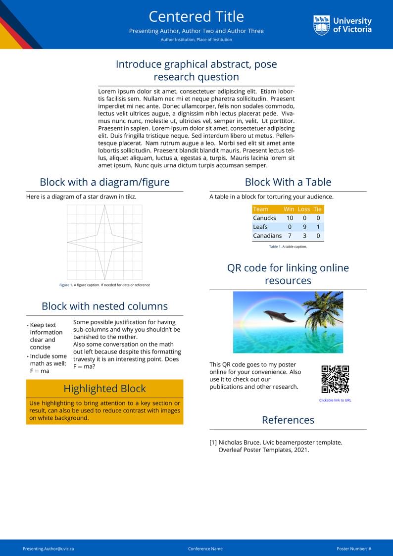 UVic Beamer Poster Theme