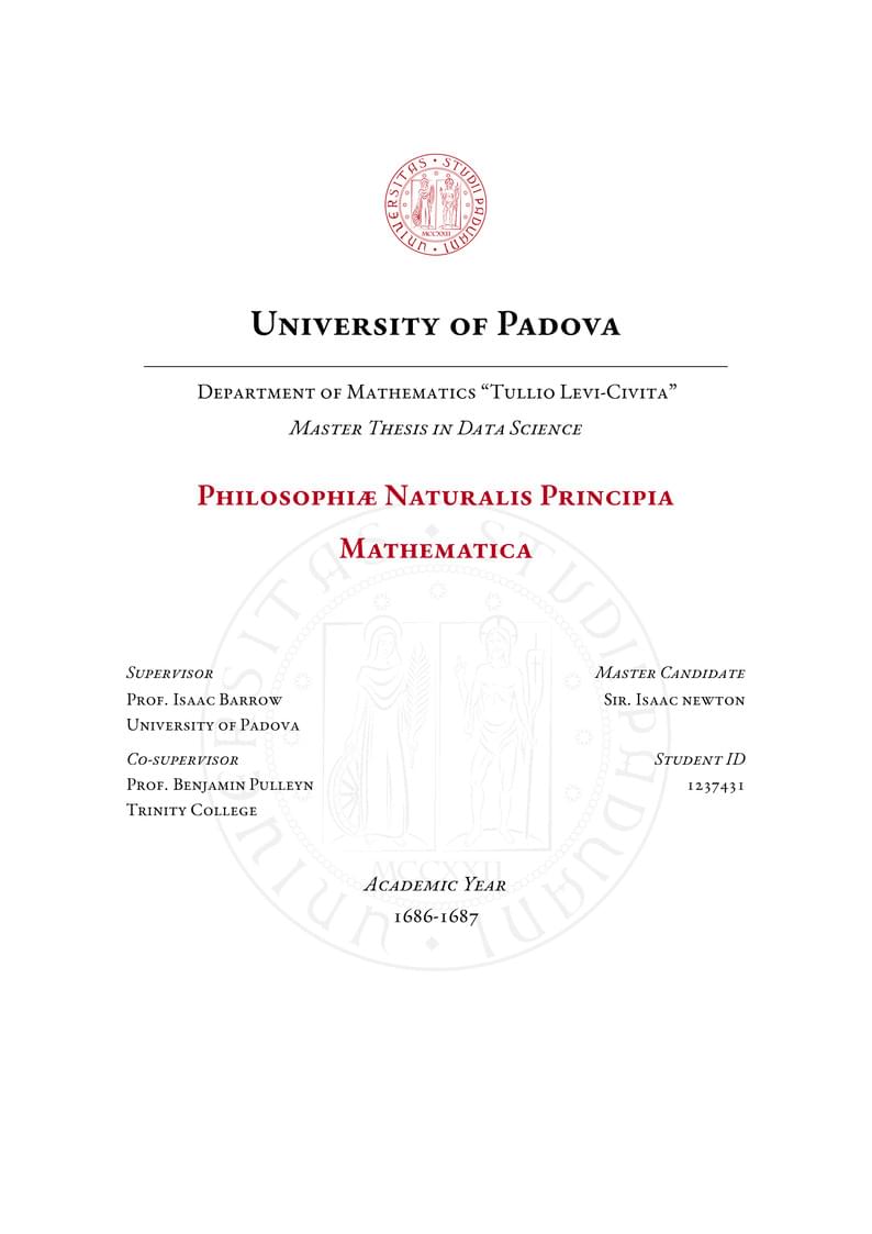 Data Science MsC Thesis  - UniPD