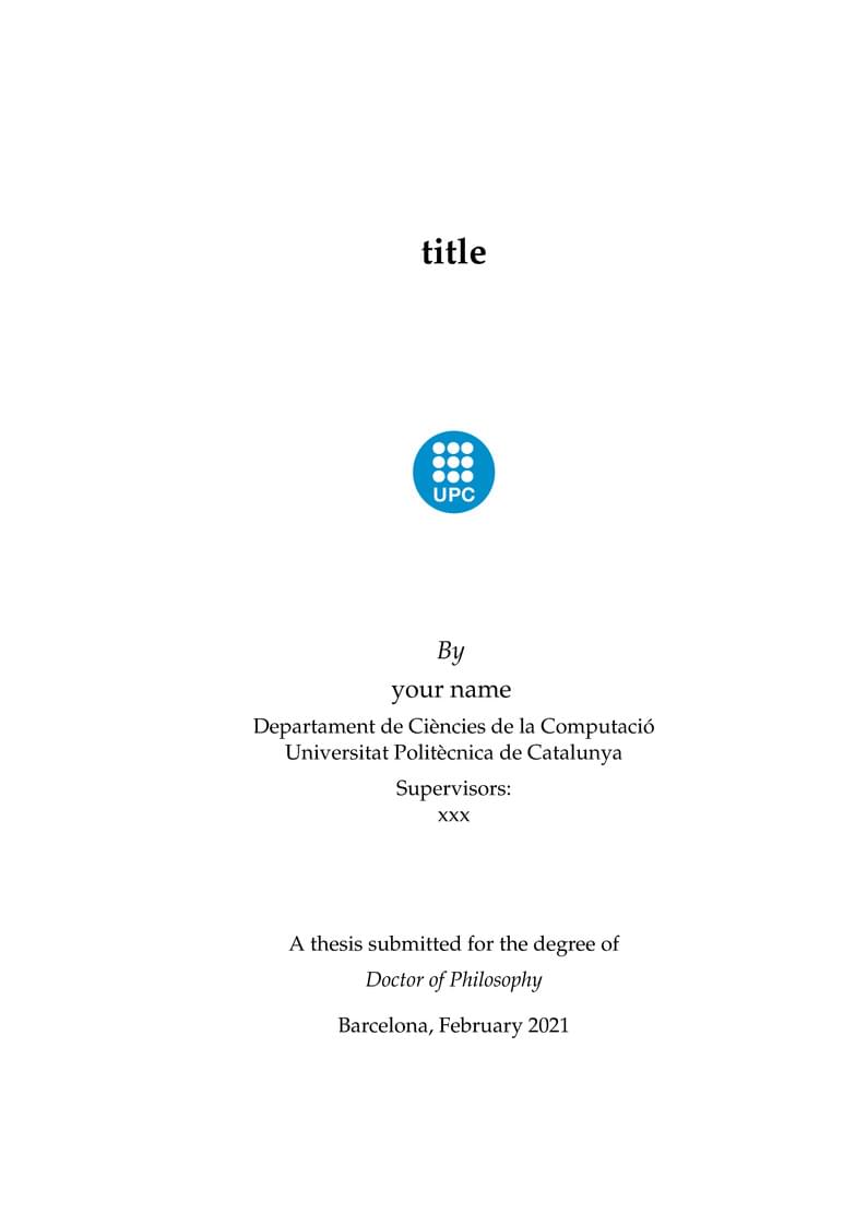 UPC Template