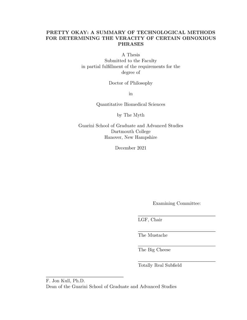 Dartmouth PhD Thesis