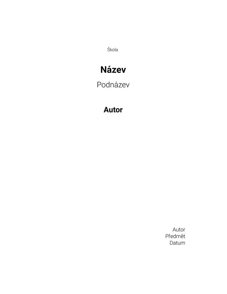 Seminárka - Template