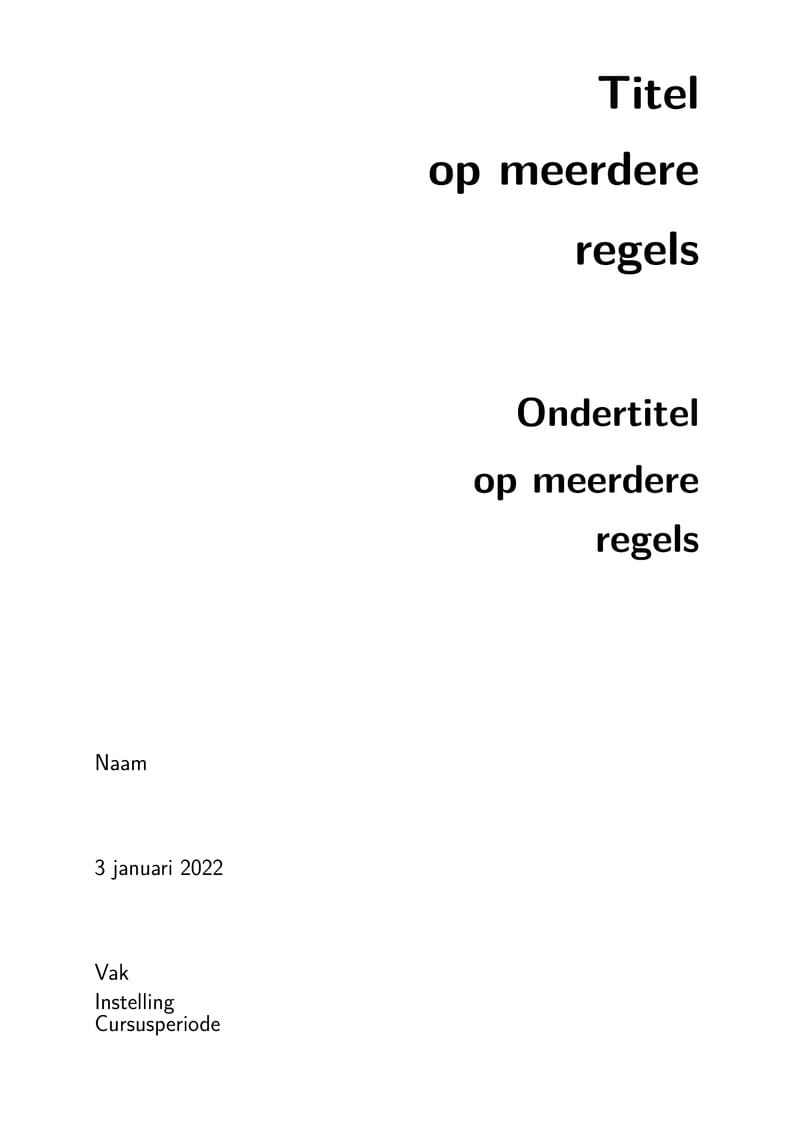 Verslag template