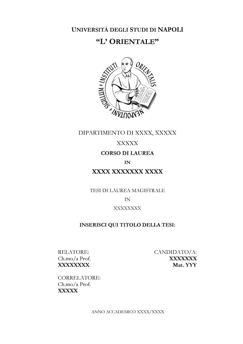 Tesi Magistrale Università L'Orientale