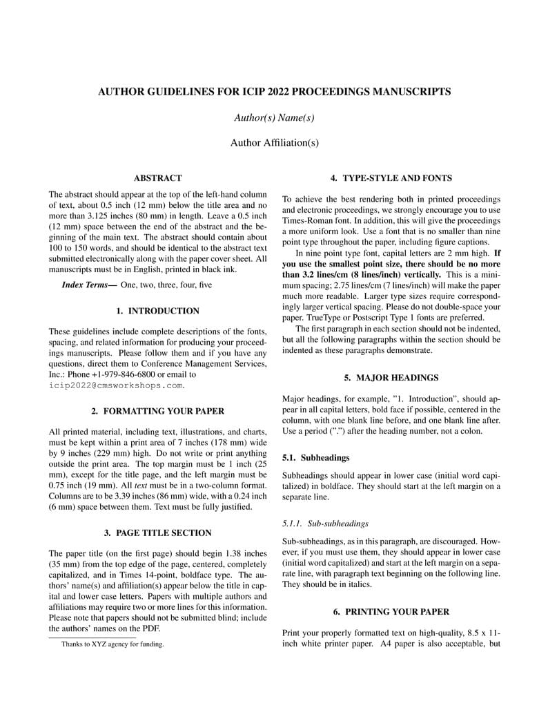 ICIP LaTeX Template
