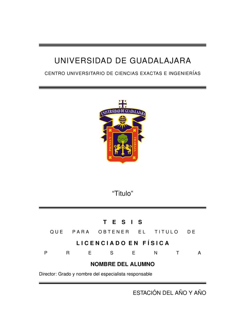 Plantilla Tesis UDG