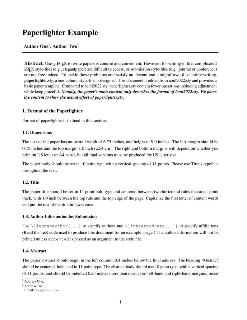 Paperlighter Example