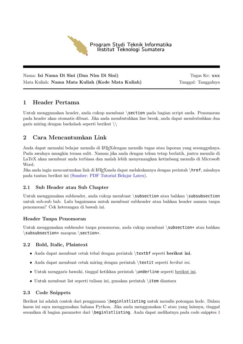 IF ITERA Template