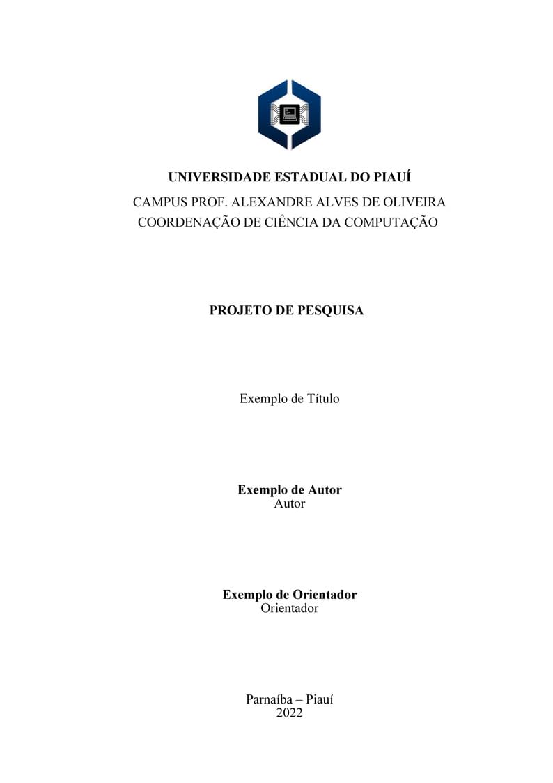 Modelo de Projeto de Pesquisa UESPI (Não oficial)