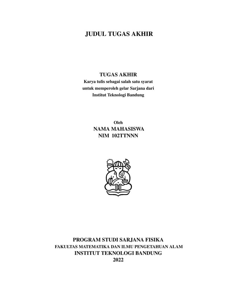 Template Buku Tugas Akhir Fisika ITB