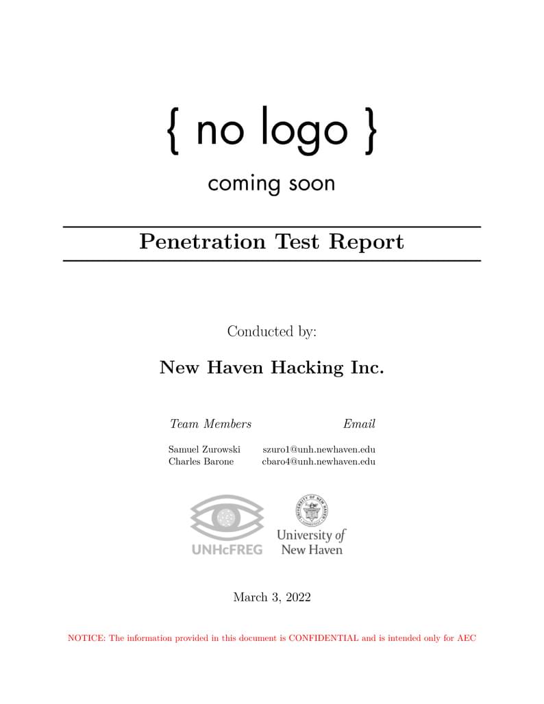 Penetration Test Report Template